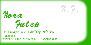 nora fulep business card